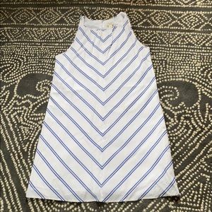 J crew Blue and white striped cotton\linen dress.